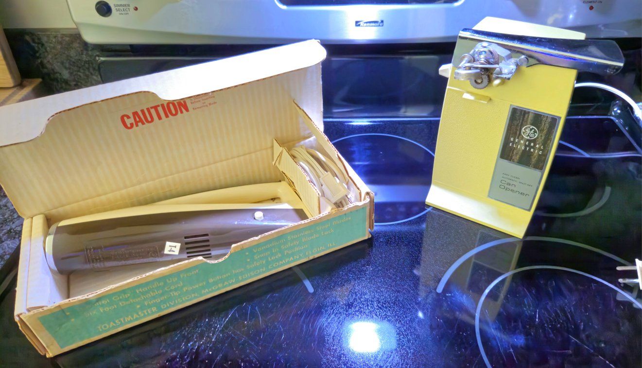 Vintage Can Opener and Electric Knife