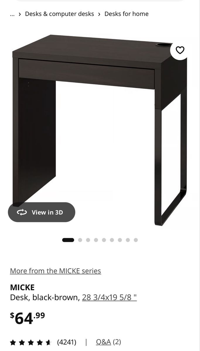 IKEA Micke Desk - 1 Drawer (Only 1 left!)