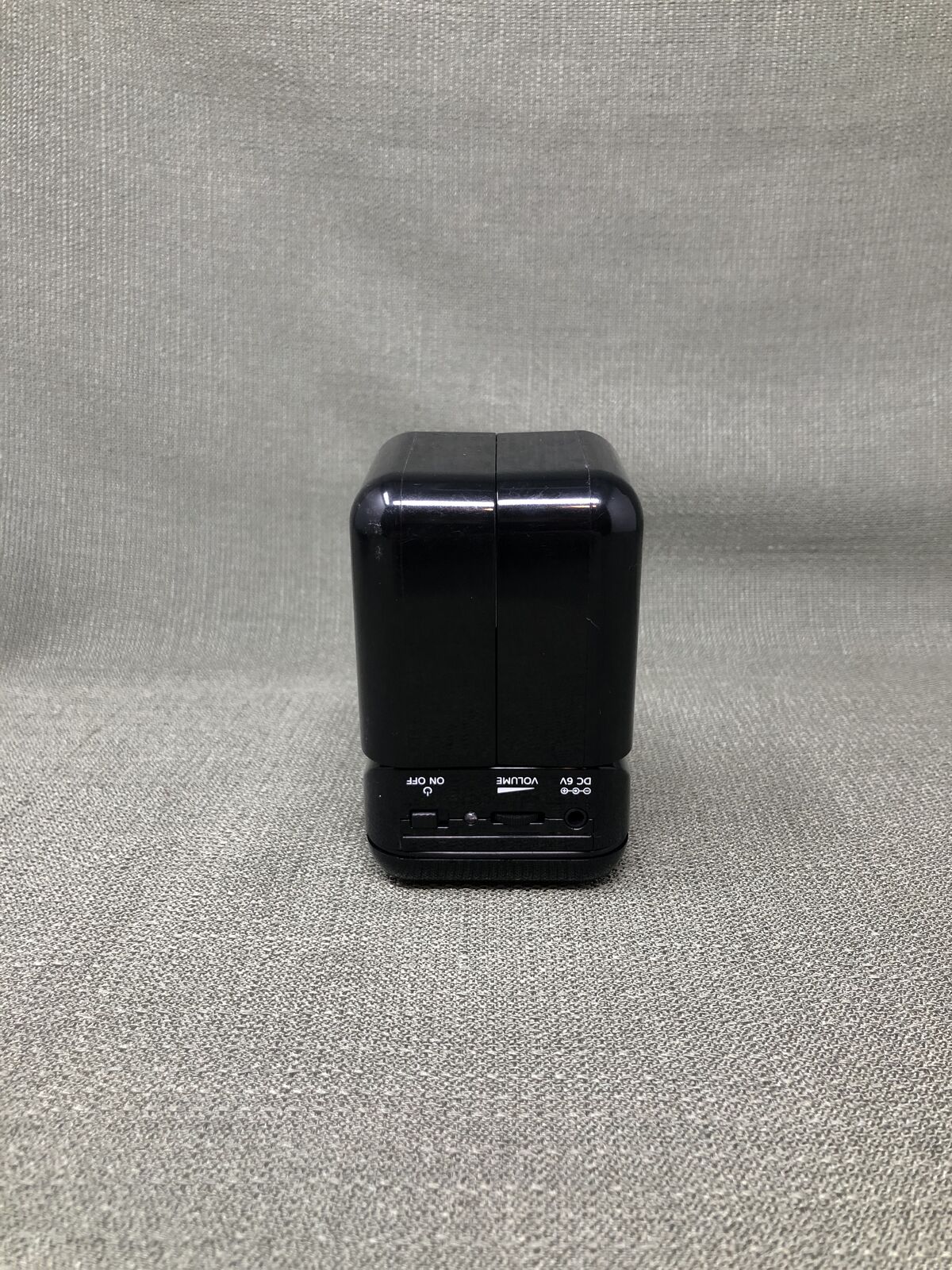 Black Portable Plug-In Speaker | Battery Powered | Compact Audio Speaker