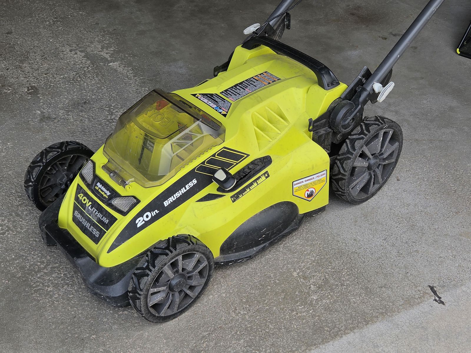 Ryobi 40V Electric Lawnmower - kind of works. Batteries Not Included. 