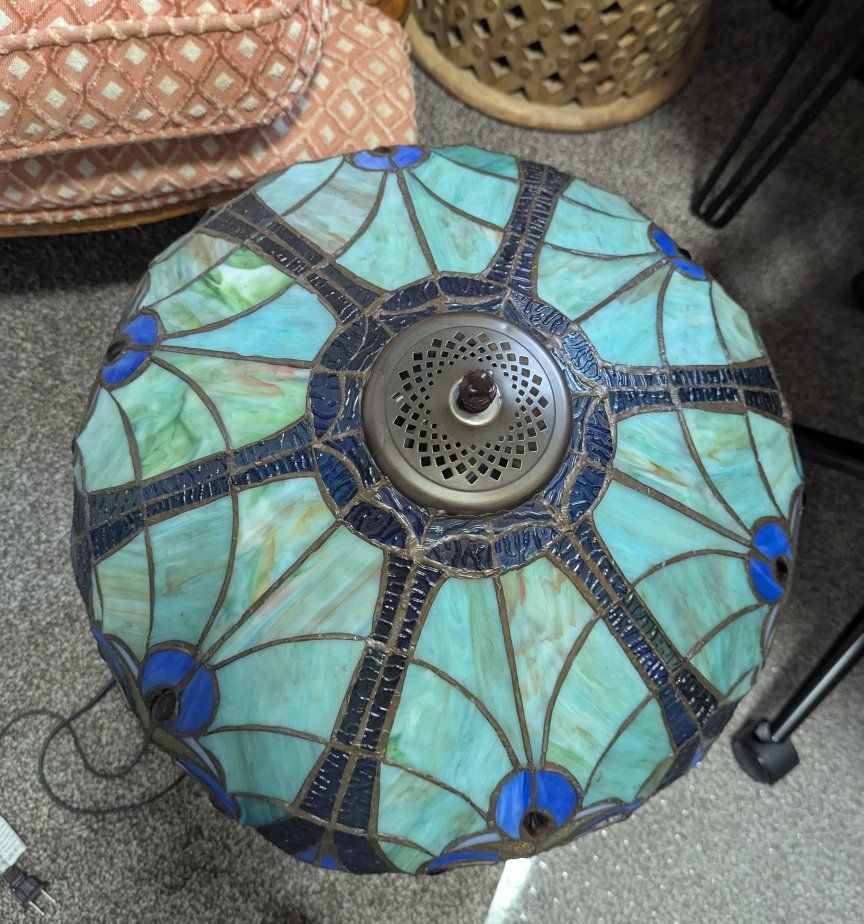 Turquoise Tiffany Style Lamp
