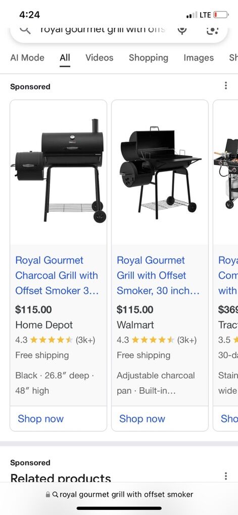 Grill With Smoker Brand New