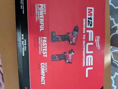 Milwaukee M12 FUEL 3497-22 2-Tool Combo Kit: Hammer Drill & Impact Driver, NEW in Box