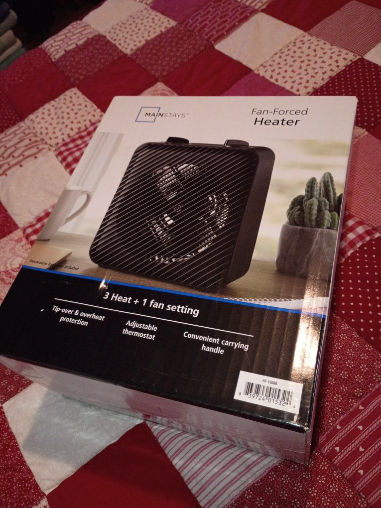 Mainstays Fan-Forced Portable Electric Space Heater Black