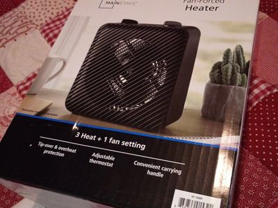 Mainstays Fan-Forced Portable Electric Space Heater Black