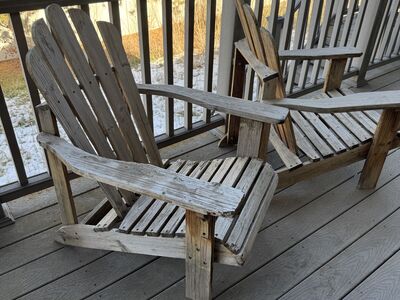 Free Wood patio chairs