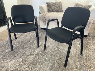 Black Office Guest Chairs (2)