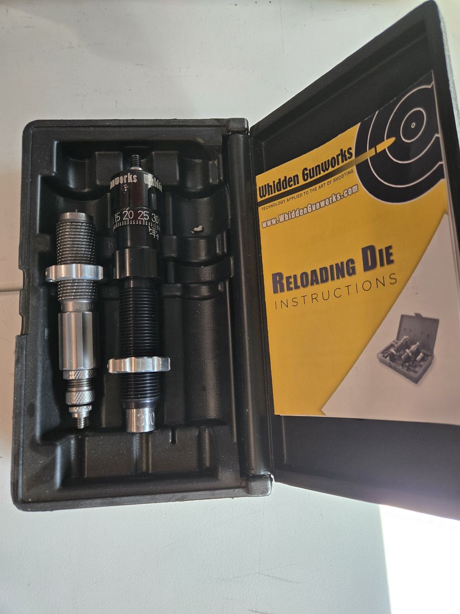 Whidden Click Adjustable Reloading Sizer Bushing 2-Die Set 300 Win Mag