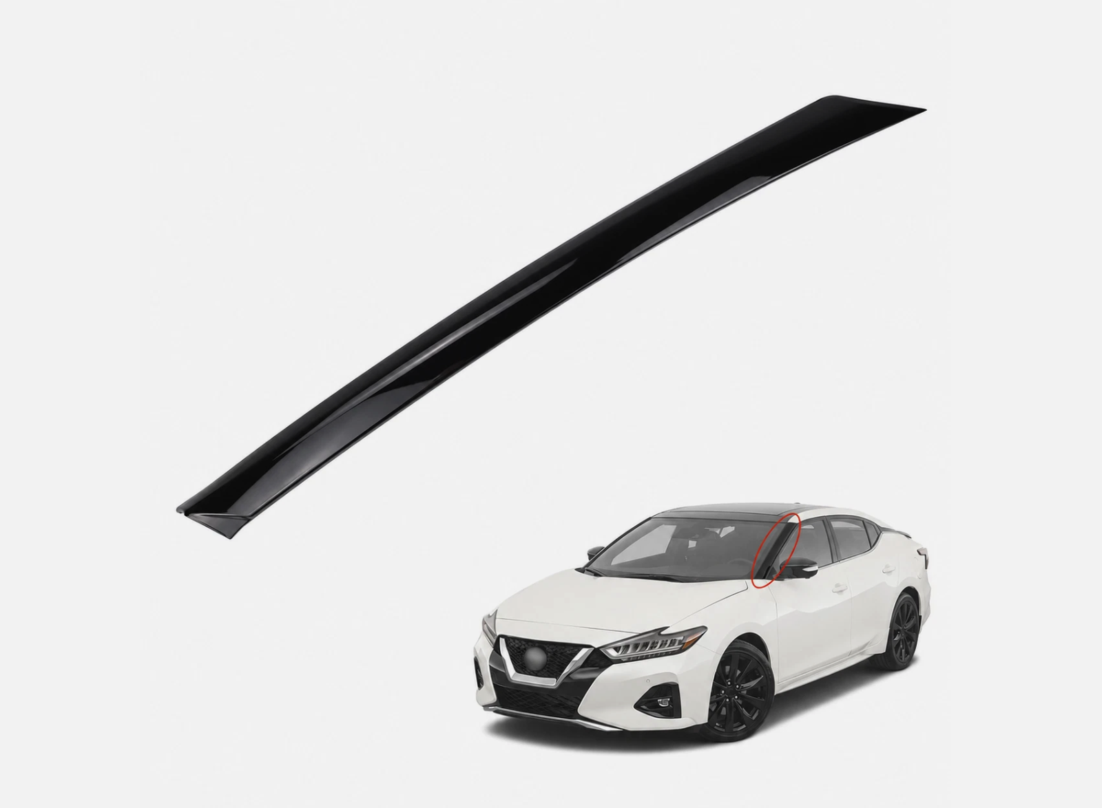 RH Windshield A Pillar Trim Molding for 2016-2021 Nissan Maxima Passenger Side