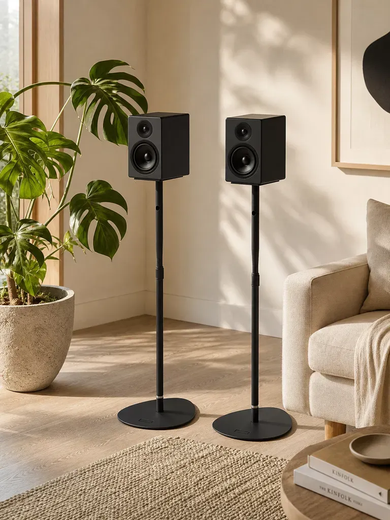 Sanus VuePoint Adjustable Speaker Stands - Pair, 27-38 in.