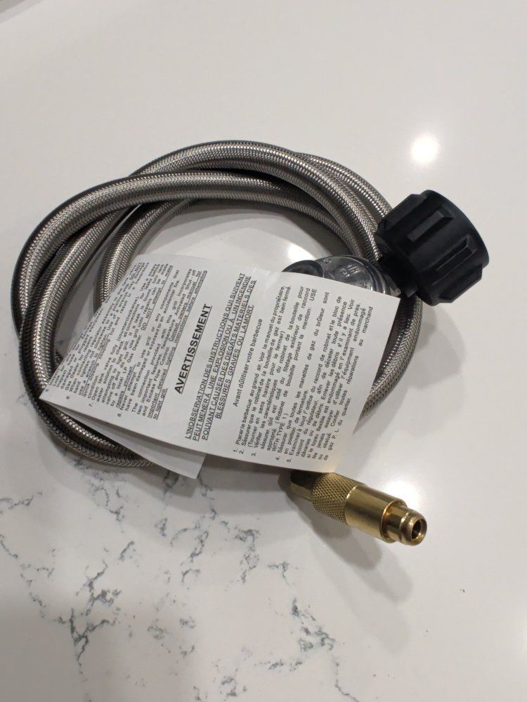 Stainless Steel Propane Gas Grill Hose with Regulator and Quick Connect for small bottle