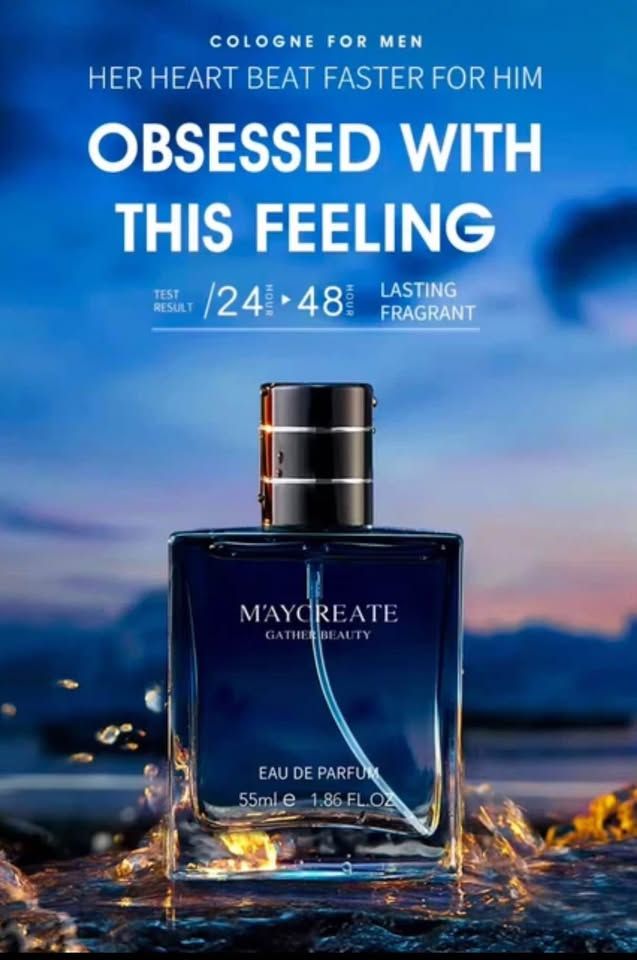Men’s Cologne - M’AYCREATE - Woody Floral Vanilla Fragrance 1.86 FL OZ (New)