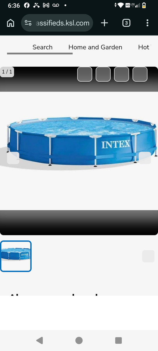 Above ground pool