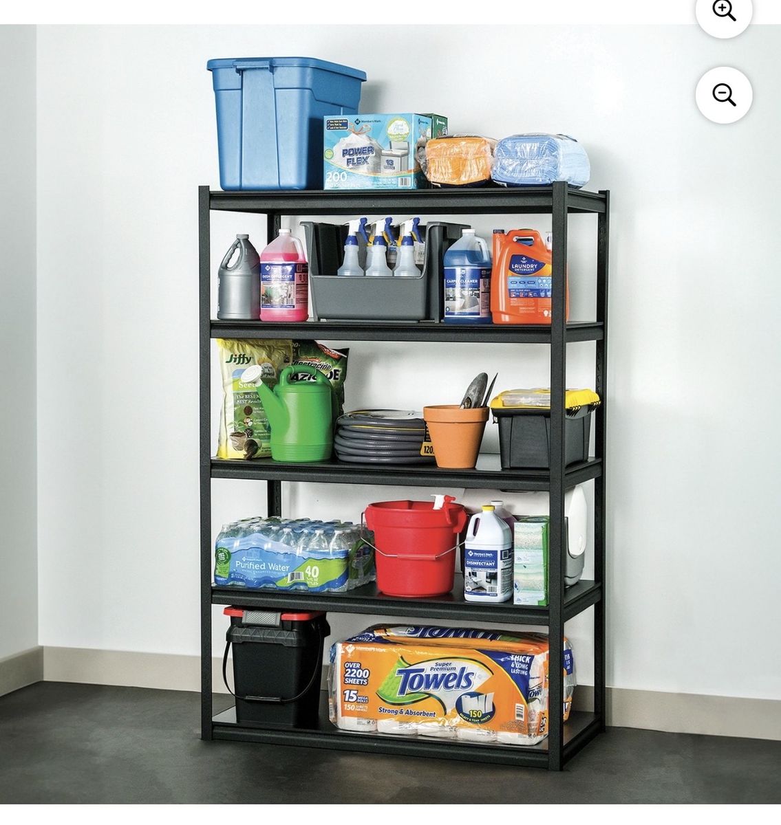 $80/each Member's Mark 5 Tier Storage Shelf, 48" W x 24" D x 72" H
