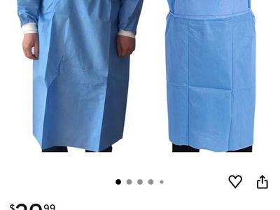 Protective Isolation Gowns (New / Sealed)