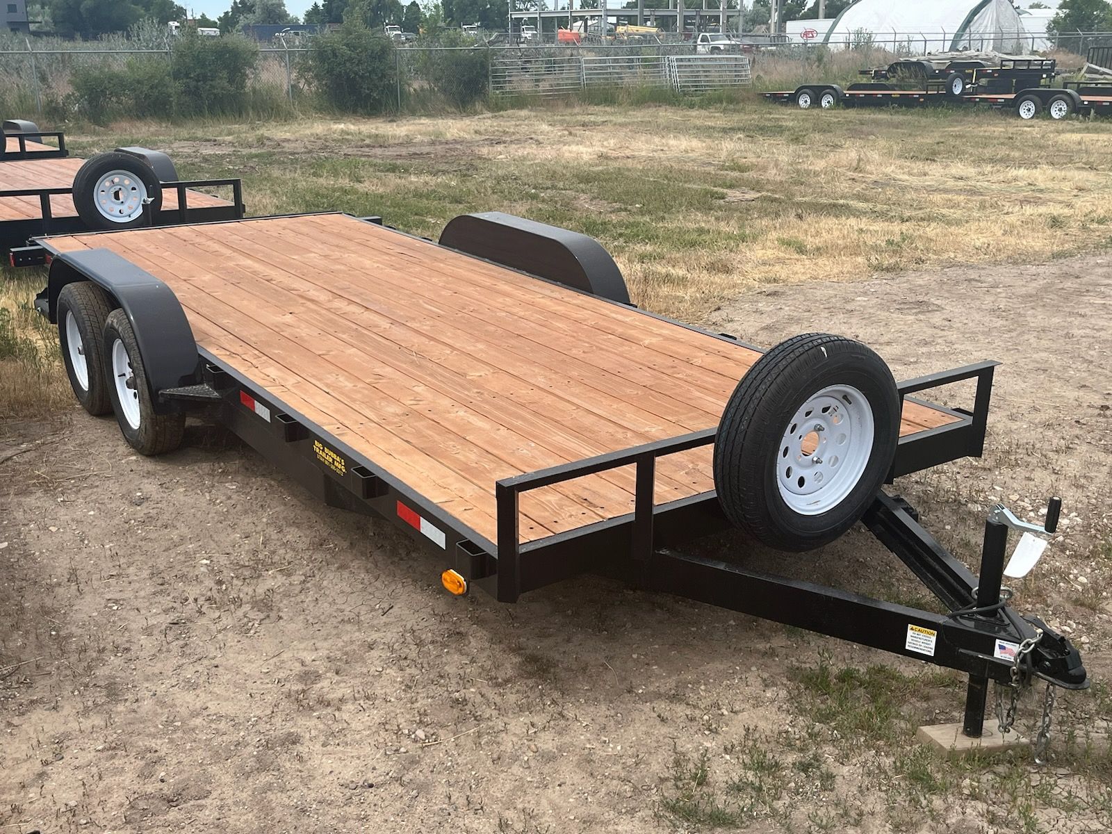 New Big Bubas Trailer 7x16 Tandem Axle Car Hauler with Spare Tire