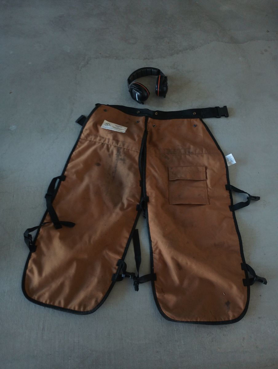Chainsaw Chaps and Husqvarna Ear Muffs