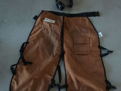Chainsaw Chaps and Husqvarna Ear Muffs