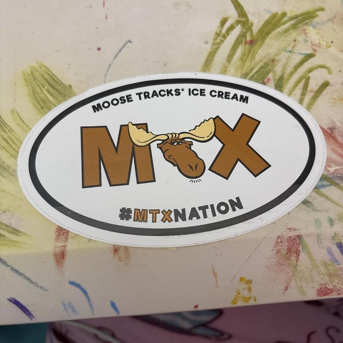 Moose Tracks Ice Cream MTX Nation Oval Sticker Decal
