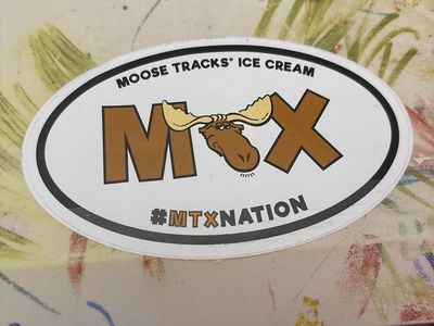 Moose Tracks Ice Cream MTX Nation Oval Sticker Decal