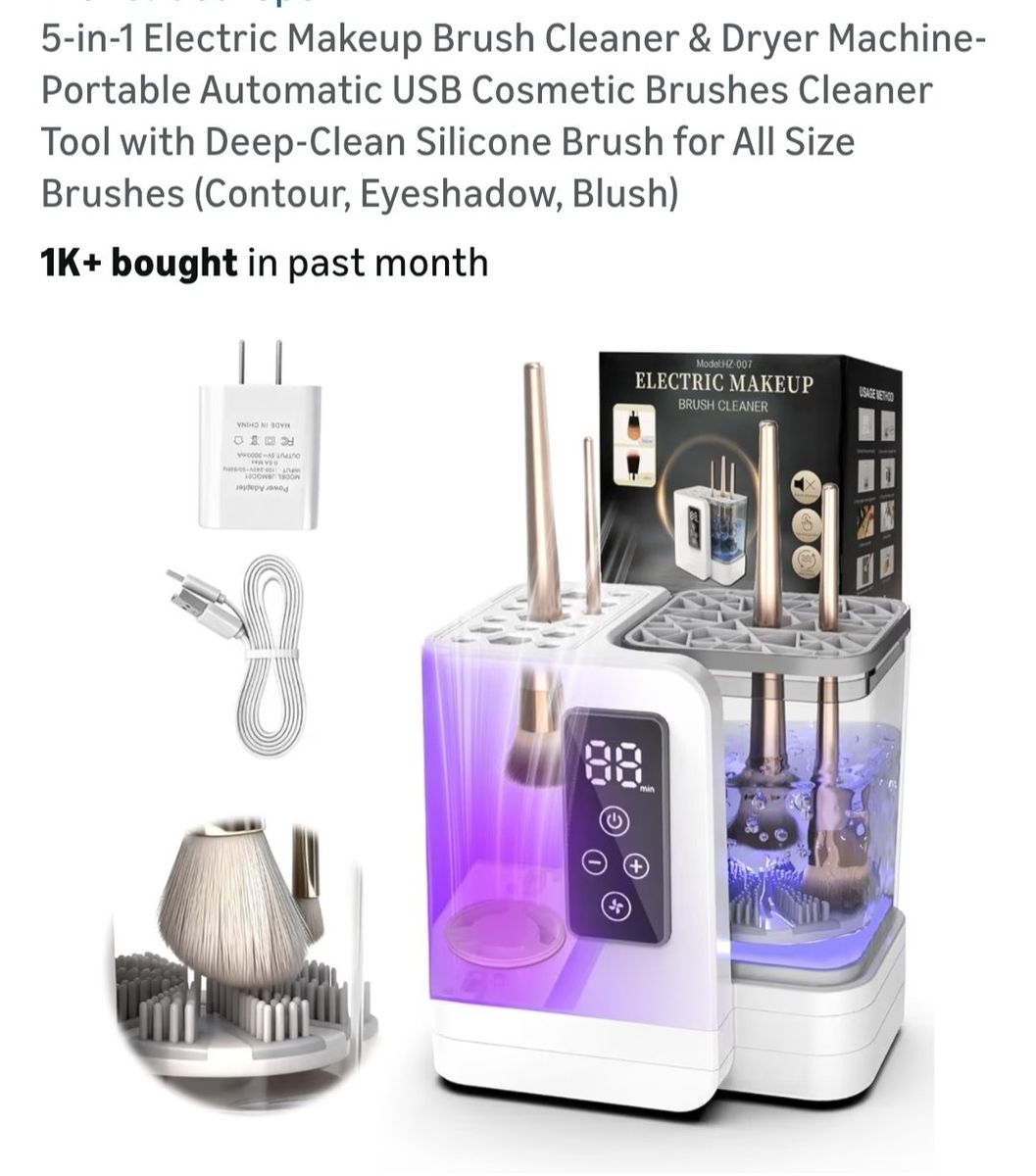 5-in-1 Electric Makeup Brush Cleaner & Dryer Machi