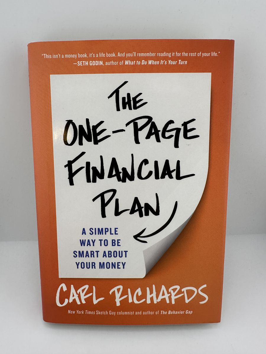 The One Page Financial Plan Carl Richards Paperback Money Investing Guide