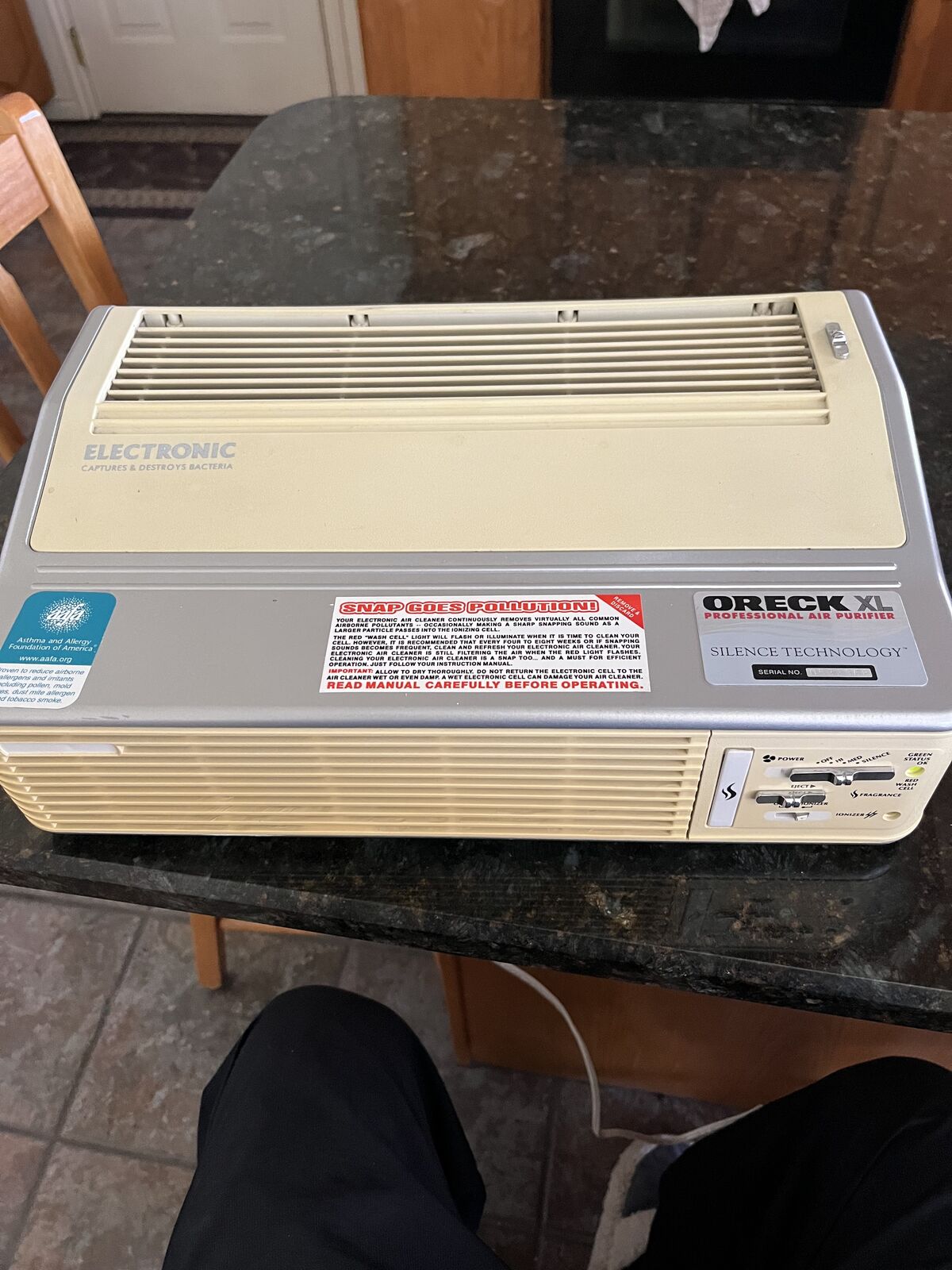 Oreck XL Air purifier.