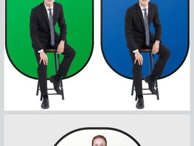 Pop-up Backdrop Collapsible 4-in-1 Double-Sided Green & Blue Screens with Carry Bag, 5x6.5ft