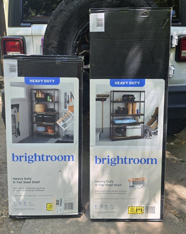 Brightroom Heavy Duty 5-Tier Steel Shelf - New in Box - Garage/Storage Shelving Unit