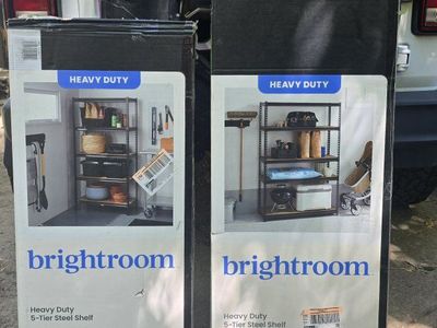 Brightroom Heavy Duty 5-Tier Steel Shelf - New in Box - Garage/Storage Shelving Unit