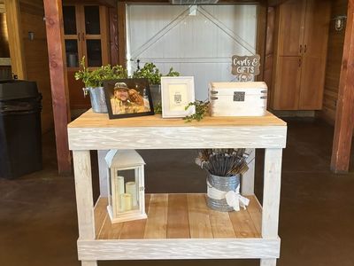 Decorative tables.