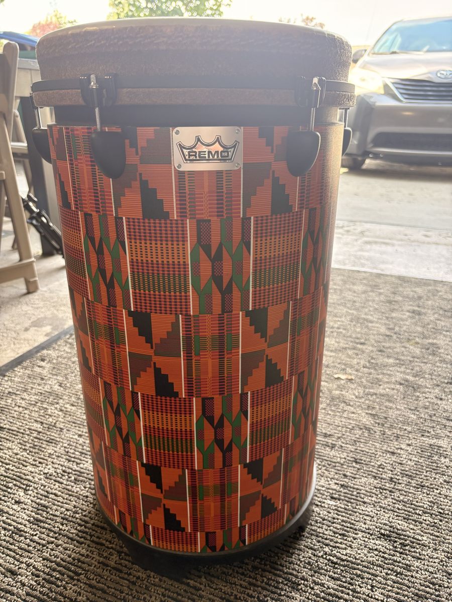 Remo 12” Tunable Tubano – Kinte Cloth Finish