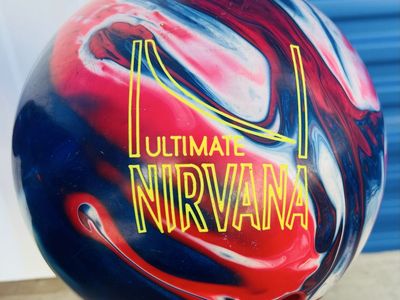 Brunswick Ultimate Nirvana 15lb Bowling Ball - Red/Blue/White Swirl - Drilled