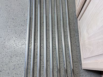 Closet Rod Set x8 Piece Adjustable Chrome Steel - 18-110 inch Span, Polished Finish