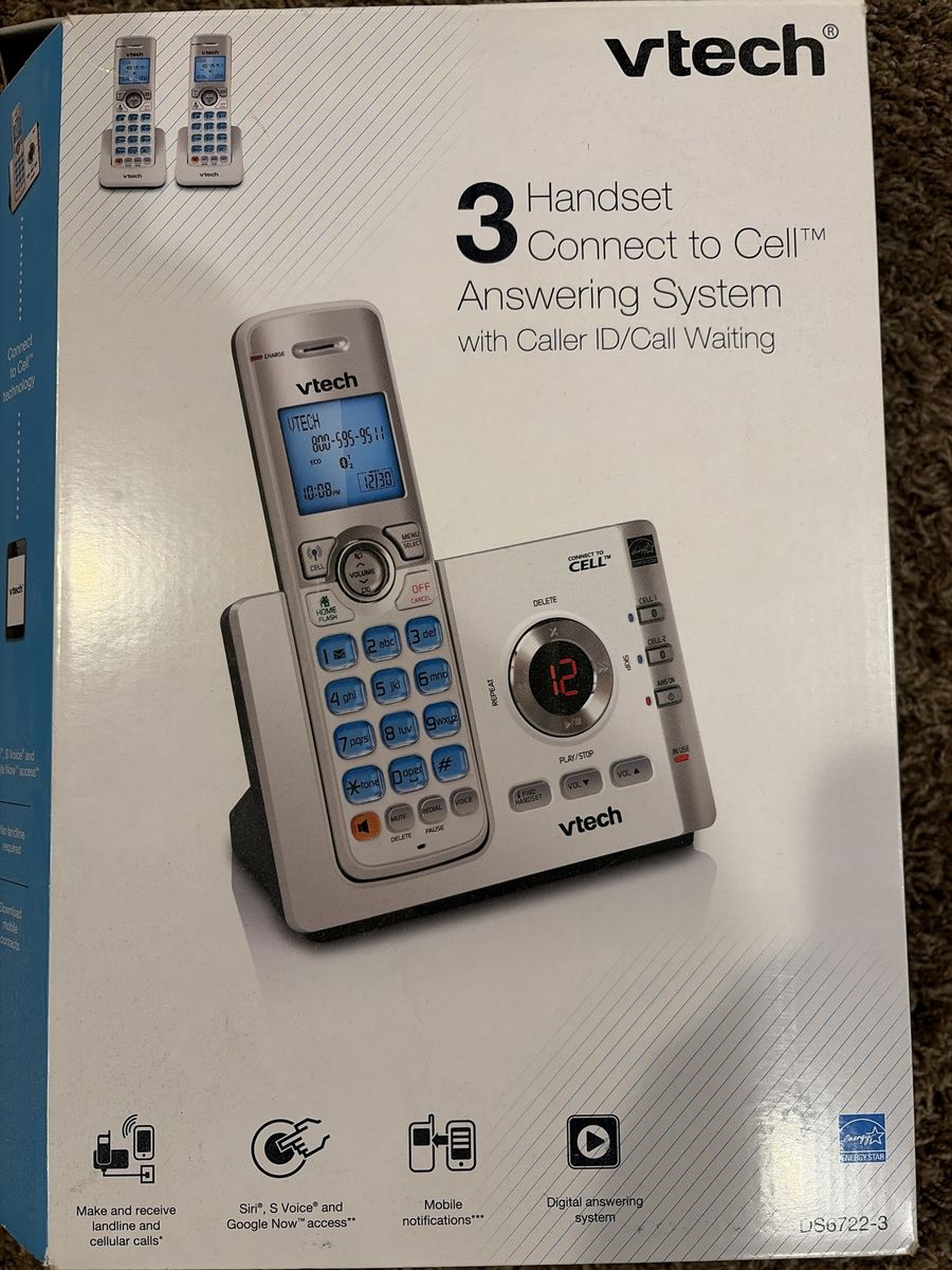 VTech 3 Handset Connect to Cell via Bluetooth/Answering System with Caller ID/Call Waiting