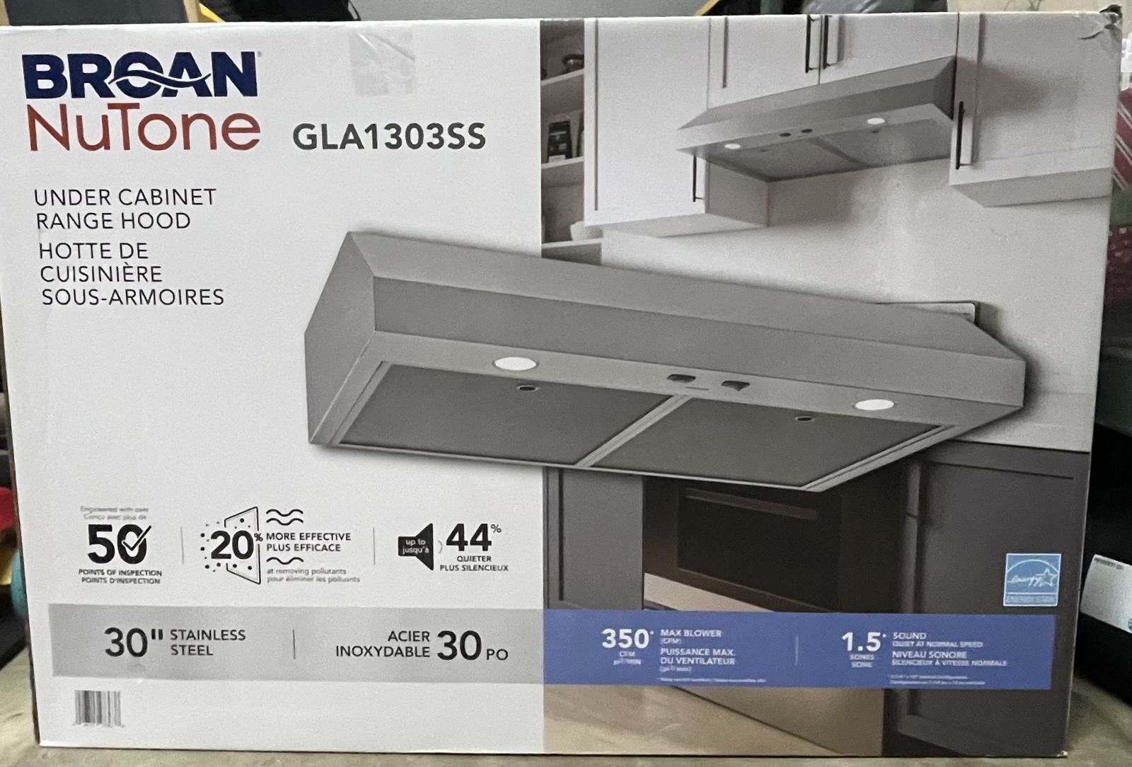 *NEW* Broan 30 inch Convertible 350-CFM StainlessSteel Under Cabinet Range Hood