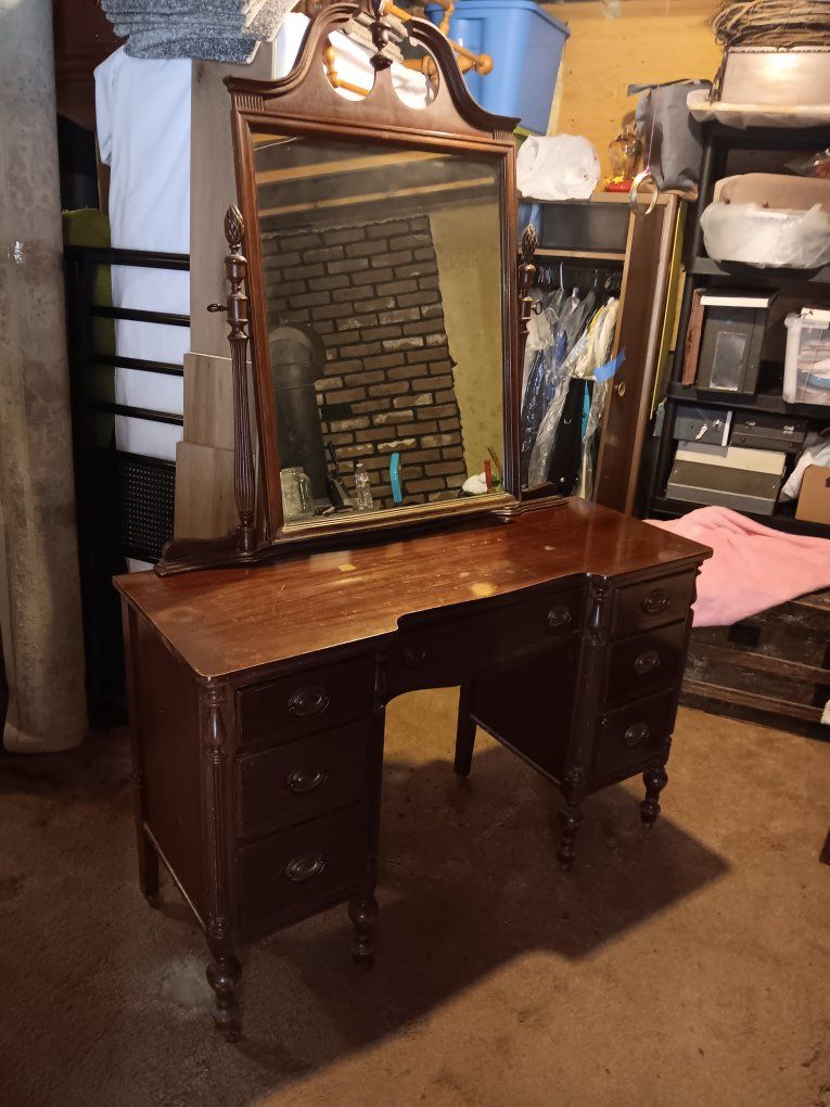 Antique vanity mirror