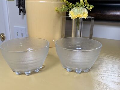 Vintage “Kim Indonesia”Frosted Glass Bowls