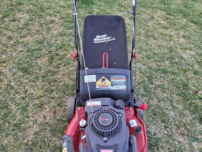 Craftsman lawn mower with bag and rear wheel drive