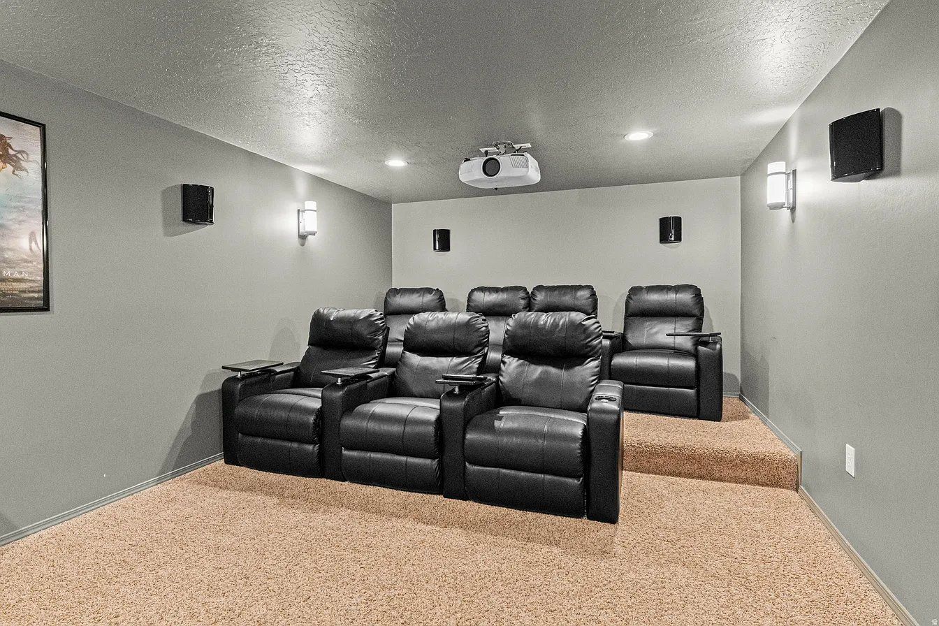 Selling the Black Home Theater Recliner Seating - 1 - 3 chair set, 1 - 4 chair set.