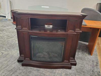 Mahogany Mantel with Electric Fire