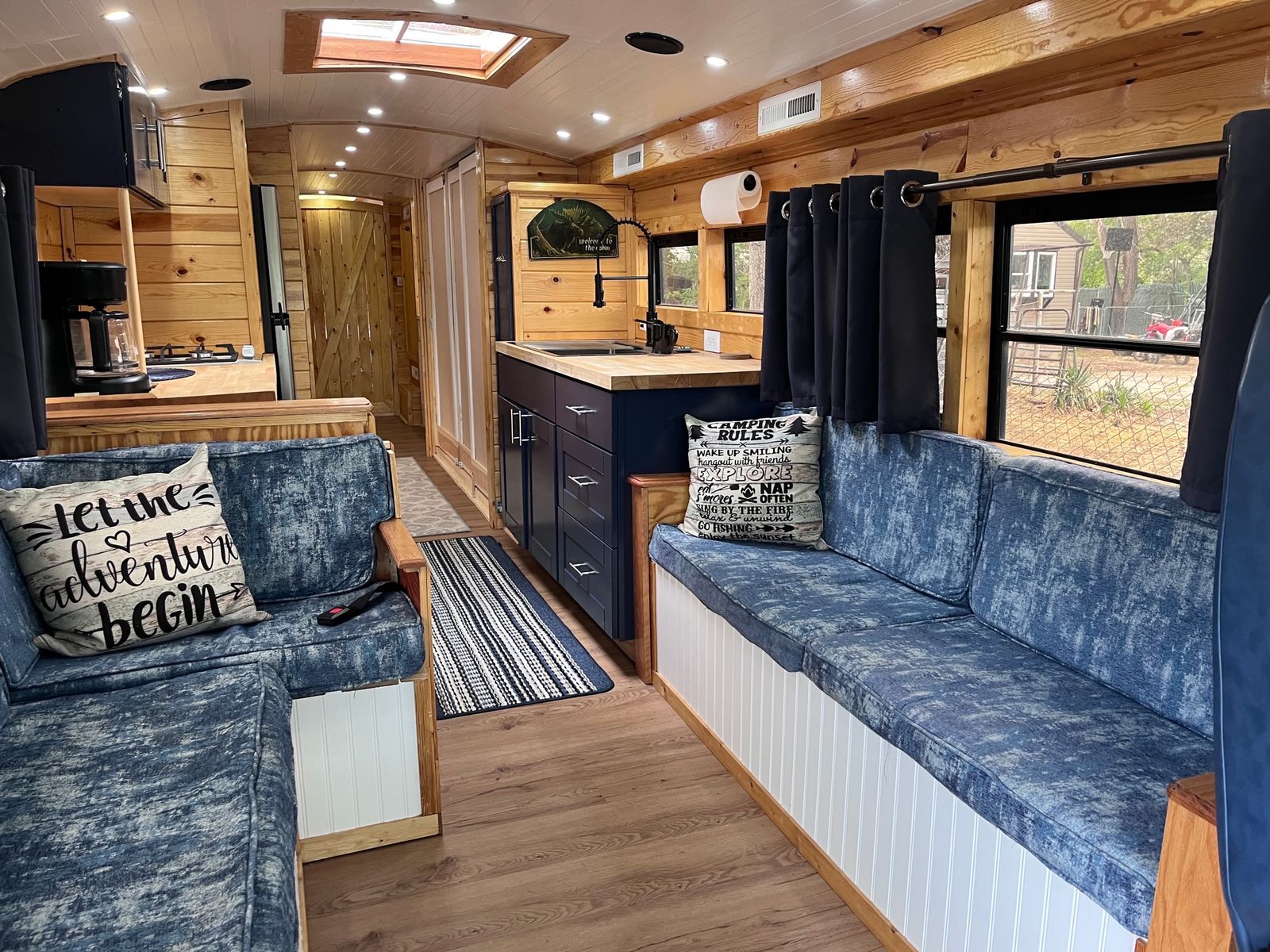 Custom Built Skoolie Bus Conversion - Unique Tiny Home/RV with Full Kitchen & Bath