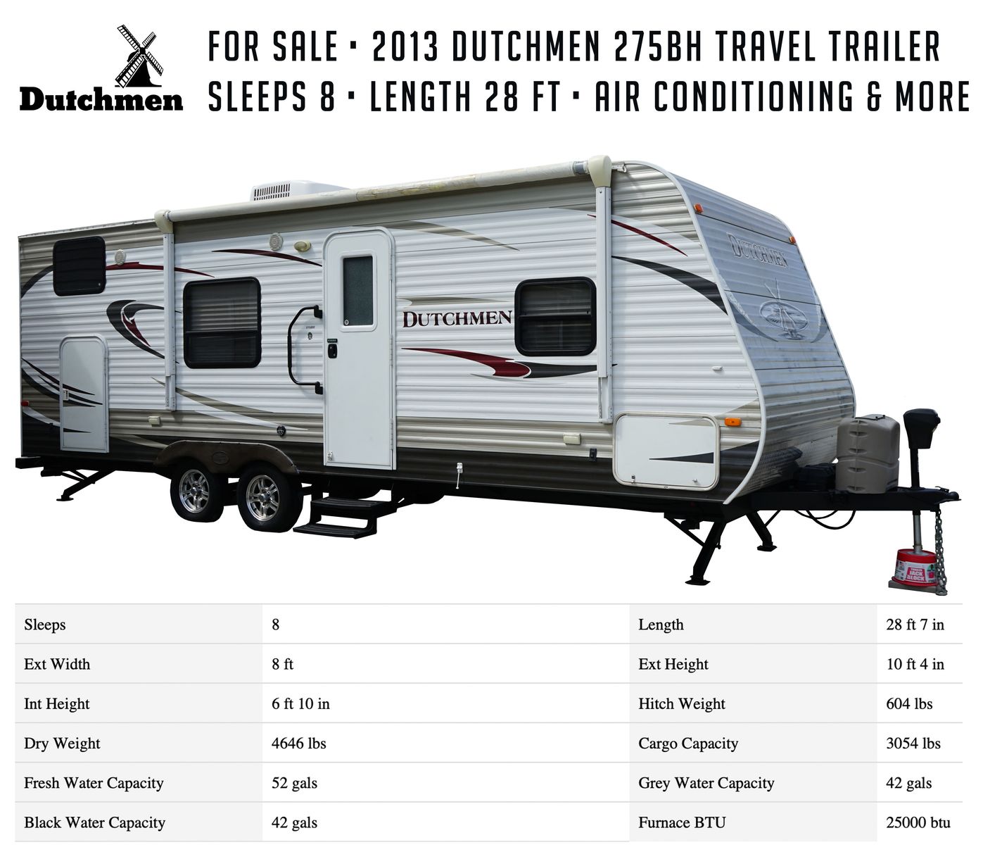 2013 Dutchmen Travel Trailer 275BH