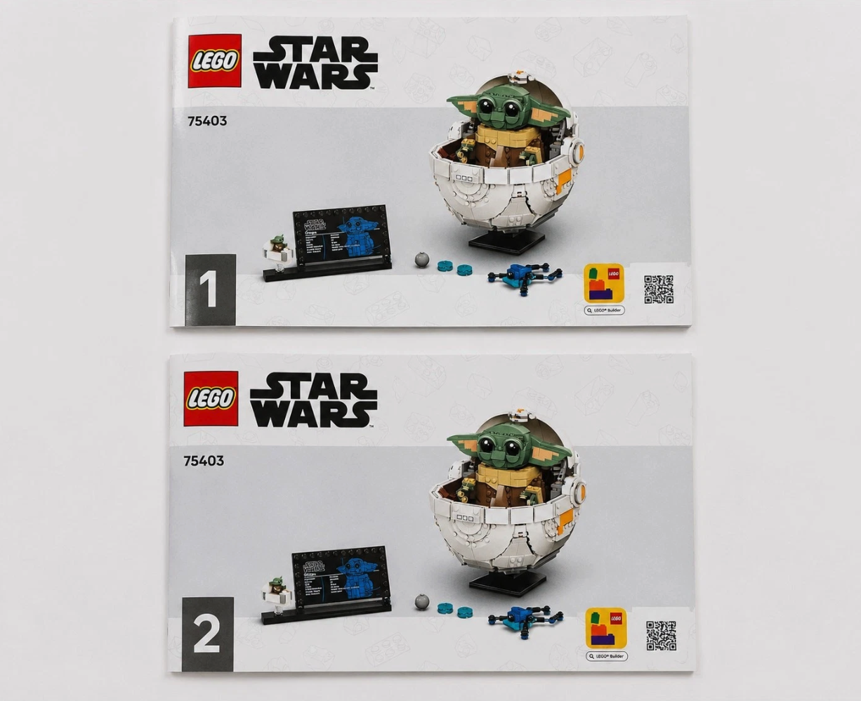 LEGO Star Wars 75403 Grogu Hover Pram Instruction Manuals Books 1 & 2 ONLY