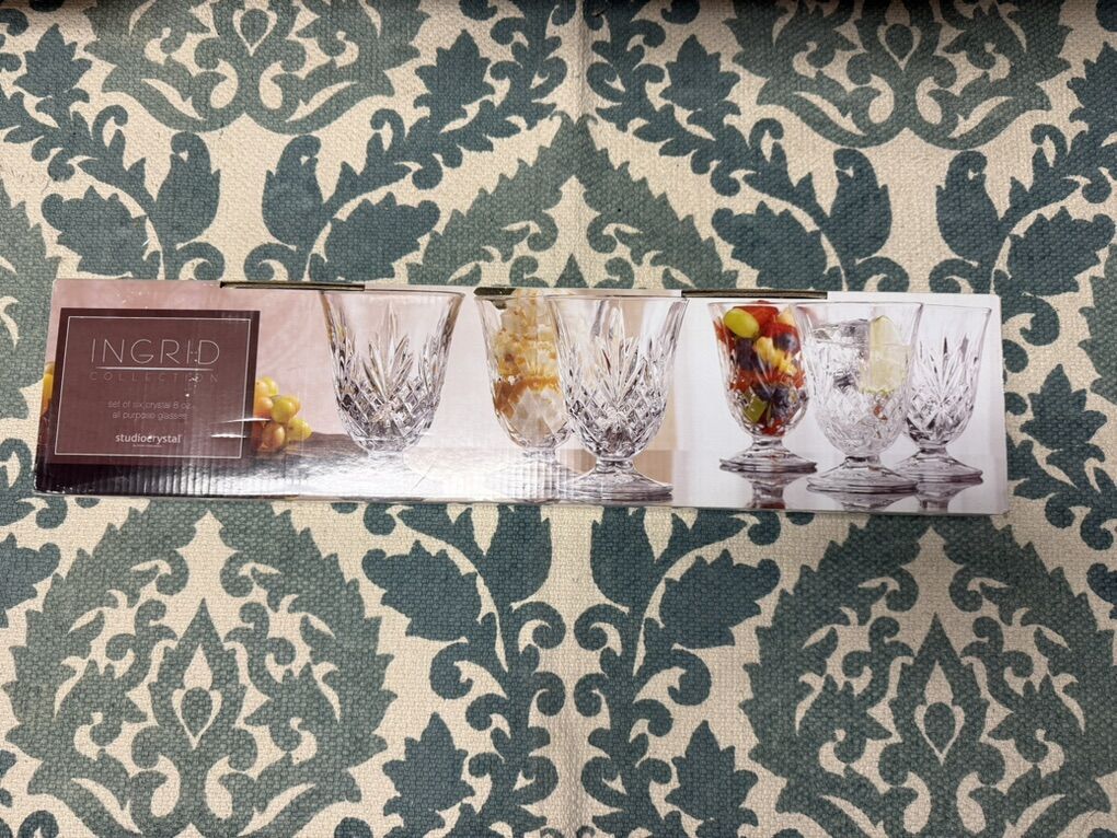 Heavy Cut Glass Sundae / Dessert Cups