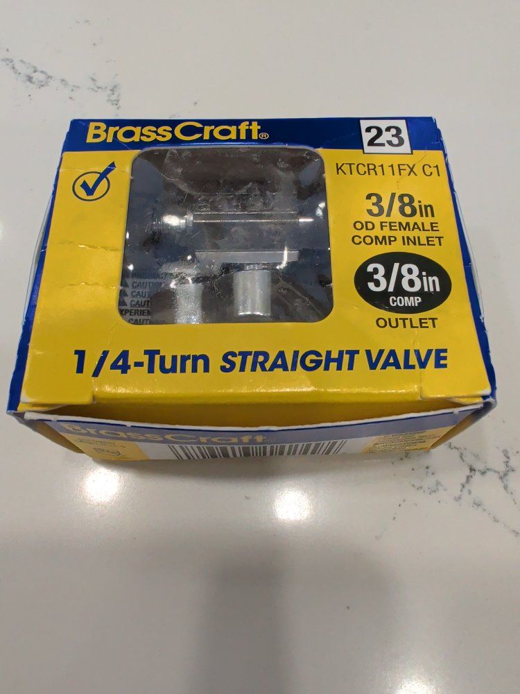 BrassCraft KTCR11FX C1 3/8in 1/4-Turn Straight Valve - New