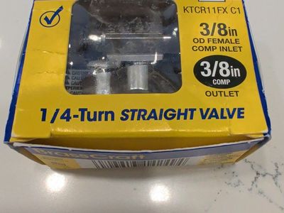 BrassCraft KTCR11FX C1 3/8in 1/4-Turn Straight Valve - New