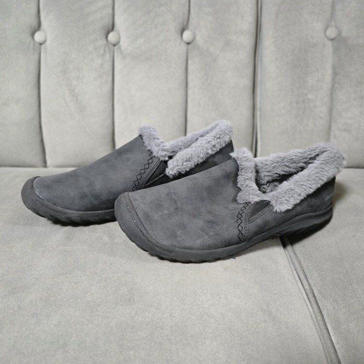 “JSPORT Cozy Fleece-Lined Slip-Ons – Super Comfy!”