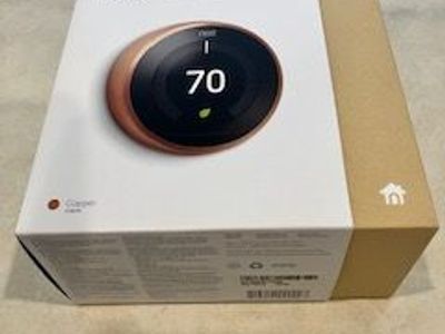 Nest Learning Thermostat 3rd Gen, Copper Finish - Smart Home Device