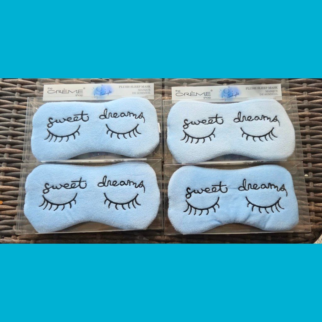 The Crème Shop Plush Sleep Mask Sweet Dreams Set of 4 New